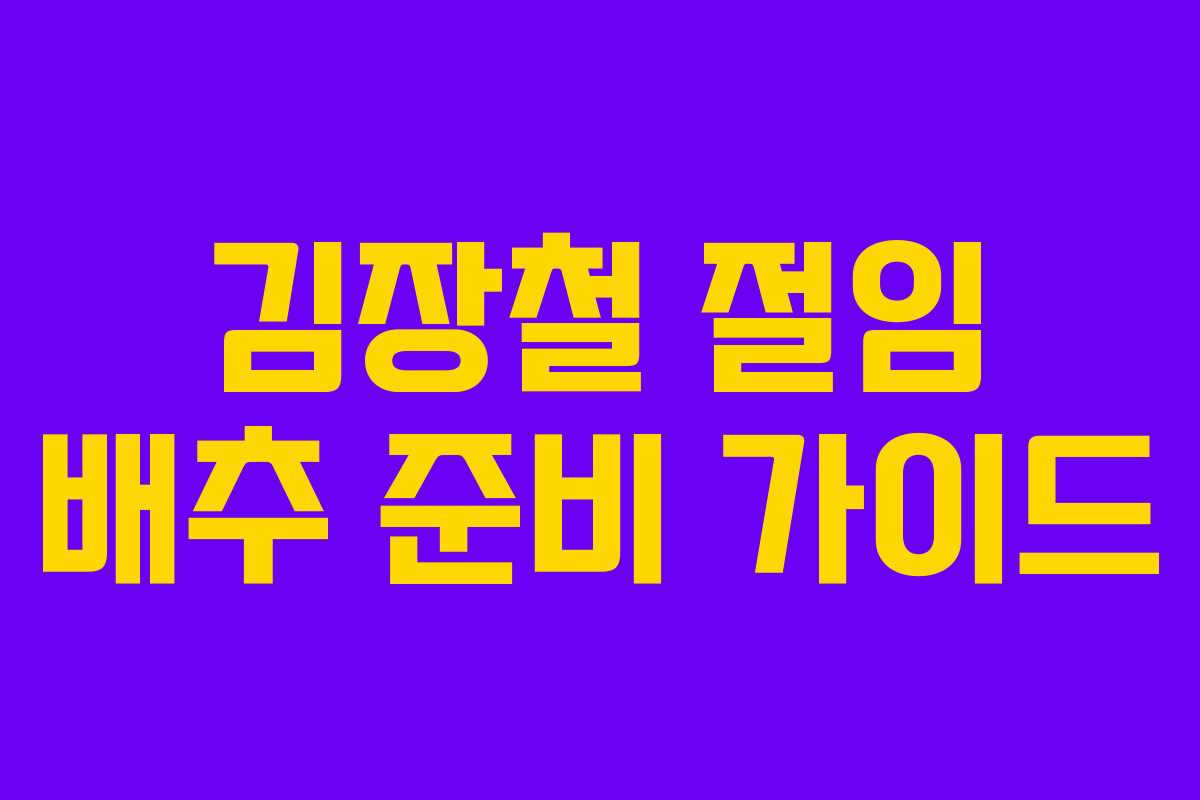 김장철 절임 배추 준비 가이드 김장철 절임 배추 준비 가이드