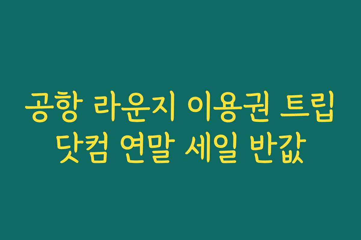공항 라운지 이용권 트립닷컴 연말 세일 반값 공항 라운지 이용권 트립닷컴 연말 세일 반값