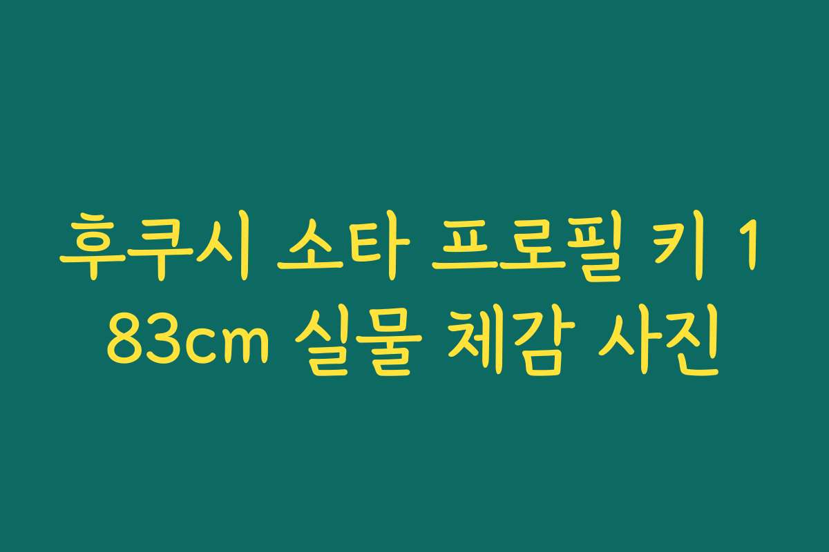 후쿠시 소타 프로필 키 183cm 실물 체감 사진 후쿠시 소타 프로필 키 183cm 실물 체감 사진