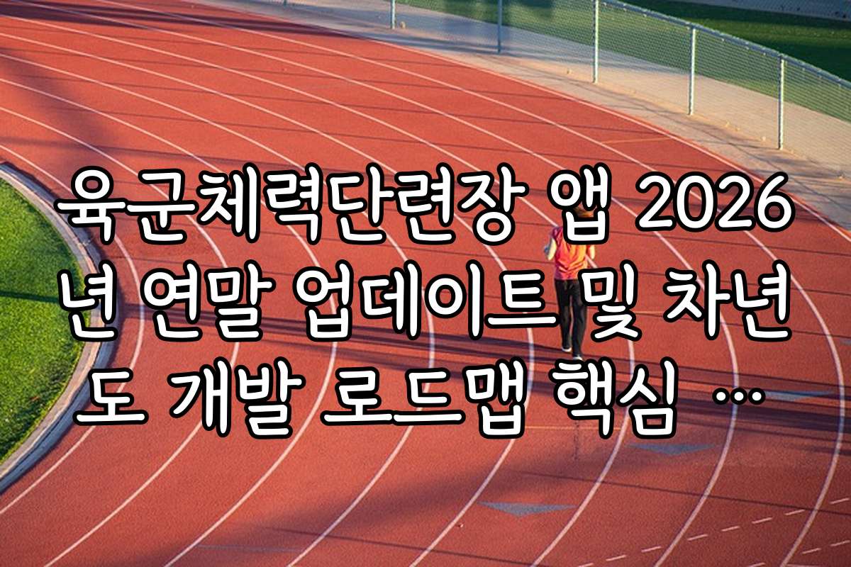 육군체력단련장 앱 2026년 연말 업데이트 및 차년도 개발 로드맵 핵심 공유