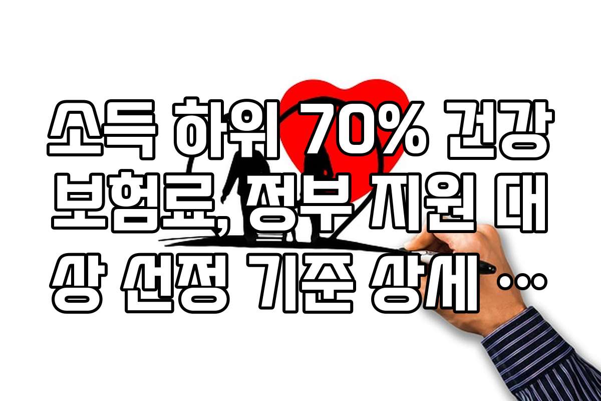 소득 하위 70% 건강보험료, 정부 지원 대상 선정 기준 상세 설명