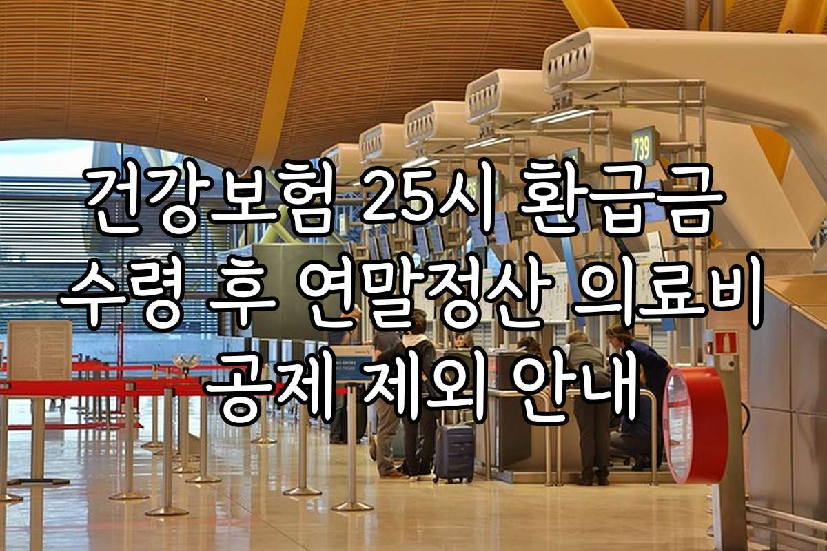 건강보험 25시 환급금 수령 후 연말정산 의료비 공제 제외 안내
