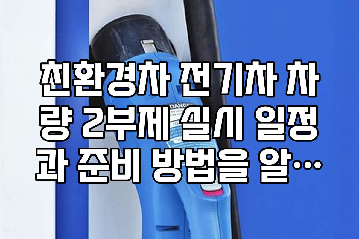 친환경차 전기차 차량 2부제 실시 일정과 준비 방법을 알아보자
