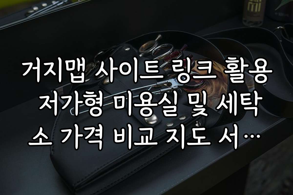 거지맵 사이트 링크 활용 저가형 미용실 및 세탁소 가격 비교 지도 서비스