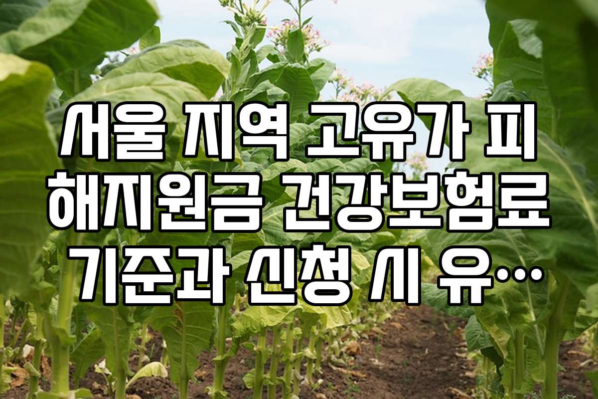 서울 지역 고유가 피해지원금 건강보험료 기준과 신청 시 유의사항