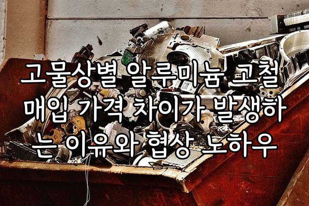 고물상별 알루미늄 고철 매입 가격 차이가 발생하는 이유와 협상 노하우 고물상별 알루미늄 고철 매입 가격 차이가 발생하는 이유와 협상 노하우