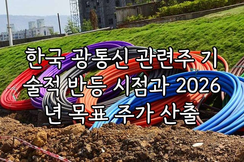 한국 광통신 관련주 기술적 반등 시점과 2026년 목표 주가 산출