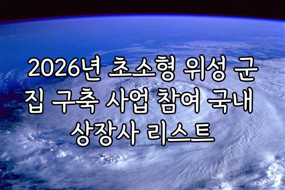 2026년 초소형 위성 군집 구축 사업 참여 국내 상장사 리스트
