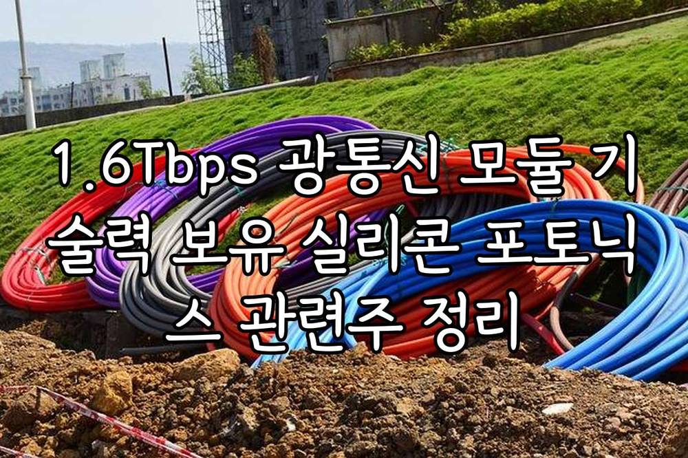 1.6Tbps 광통신 모듈 기술력 보유 실리콘 포토닉스 관련주 정리