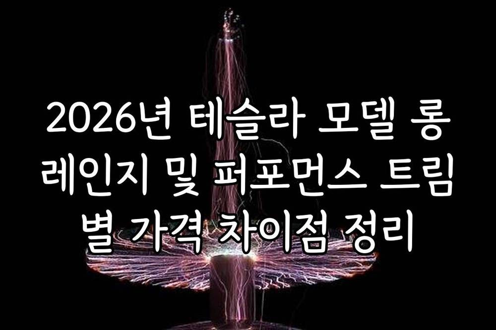 2026년 테슬라 모델 롱레인지 및 퍼포먼스 트림별 가격 차이점 정리