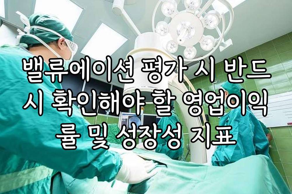 밸류에이션 평가 시 반드시 확인해야 할 영업이익률 및 성장성 지표