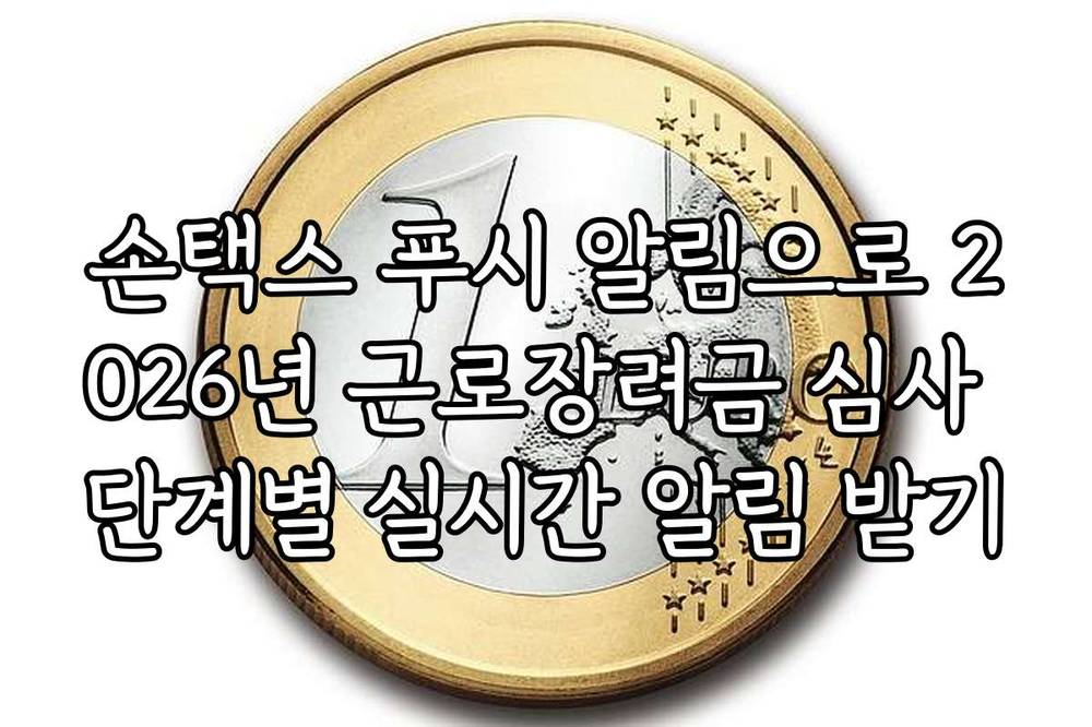 손택스 푸시 알림으로 2026년 근로장려금 심사 단계별 실시간 알림 받기