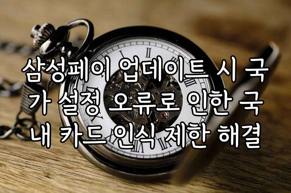 삼성페이 업데이트 시 국가 설정 오류로 인한 국내 카드 인식 제한 해결