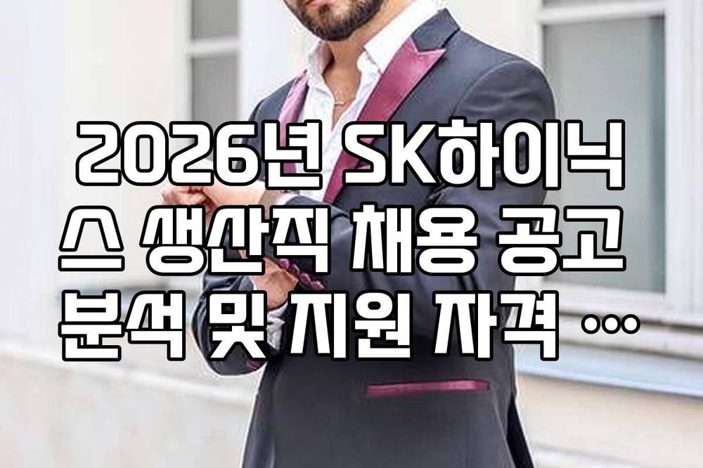 2026년 SK하이닉스 생산직 채용 공고 분석 및 지원 자격 가이드