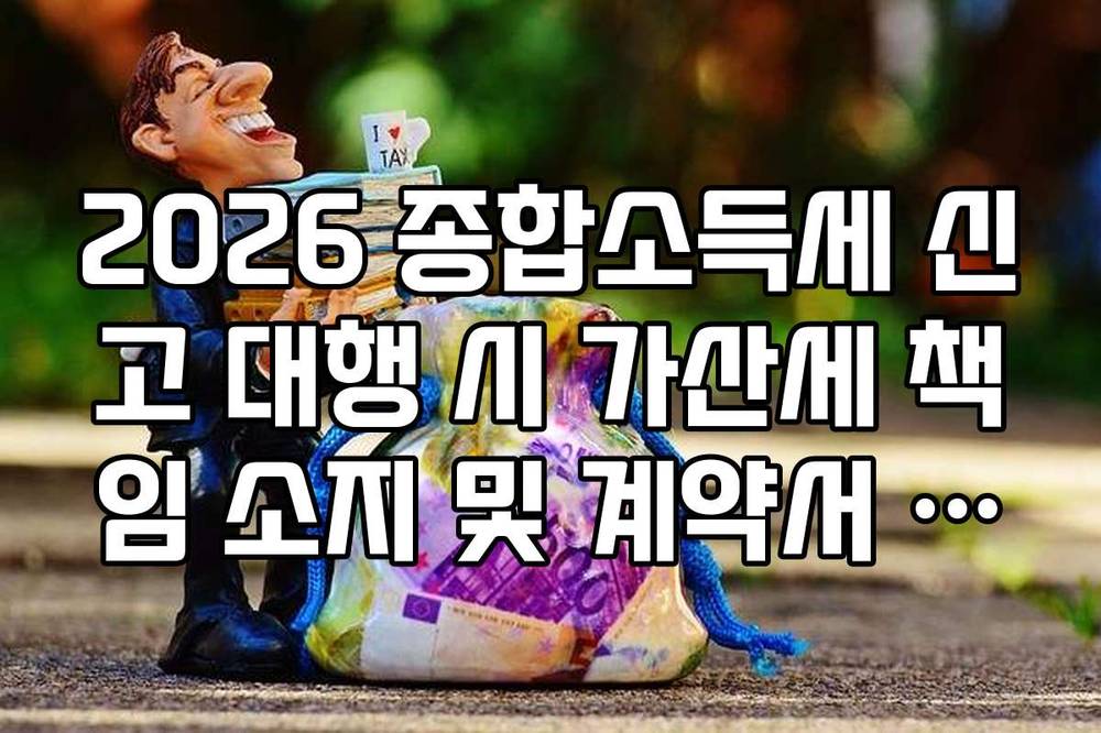 2026 종합소득세 신고 대행 시 가산세 책임 소지 및 계약서 확인 사항
