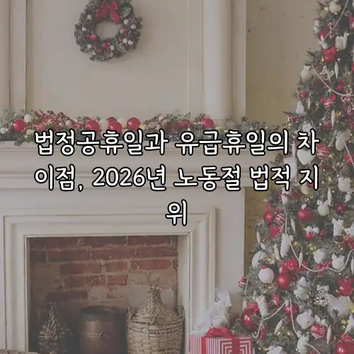 법정공휴일과 유급휴일의 차이점, 2026년 노동절 법적 지위