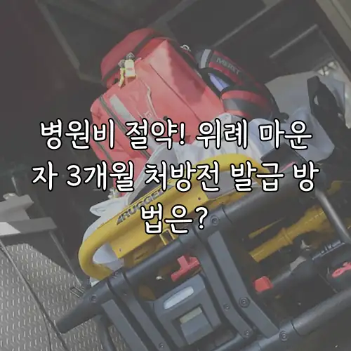 병원비 절약! 위례 마운자 3개월 처방전 발급 방법은?