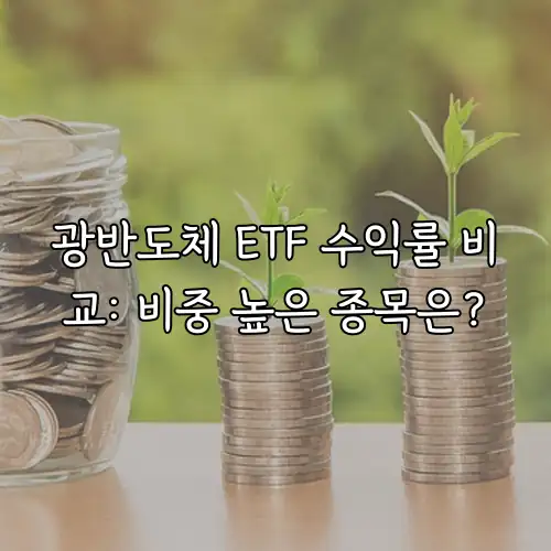 광반도체 ETF 수익률 비교: 비중 높은 종목은?