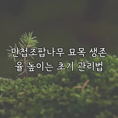 만첩조팝나무 묘목 생존율 높이는 초기 관리법