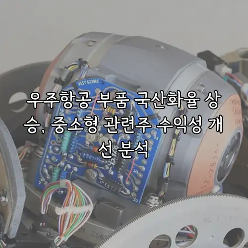 우주항공 부품 국산화율 상승, 중소형 관련주 수익성 개선 분석