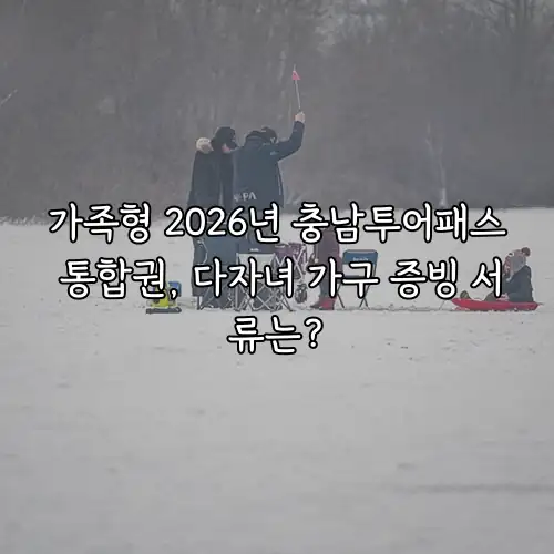 가족형 2026년 충남투어패스 통합권, 다자녀 가구 증빙 서류는?