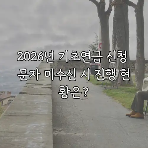 2026년 기초연금 신청 문자 미수신 시 진행 현황은?