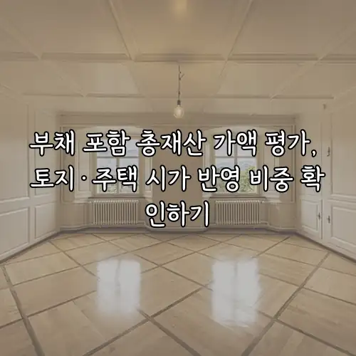 부채 포함 총재산 가액 평가, 토지&middot;주택 시가 반영 비중 확인하기