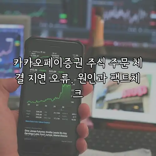 카카오페이증권 주식 주문 체결 지연 오류, 원인과 팩트체크