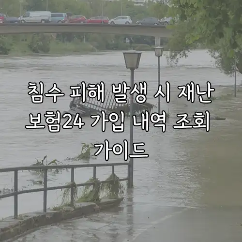 침수 피해 발생 시 재난보험24 가입 내역 조회 가이드