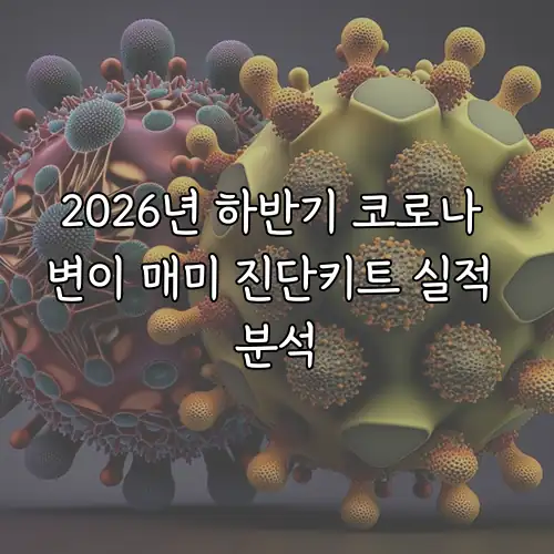 2026년 하반기 코로나 변이 매미 진단키트 실적 분석