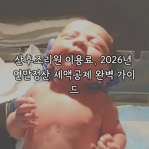 산후조리원 이용료, 2026년 연말정산 세액공제 완벽 가이드