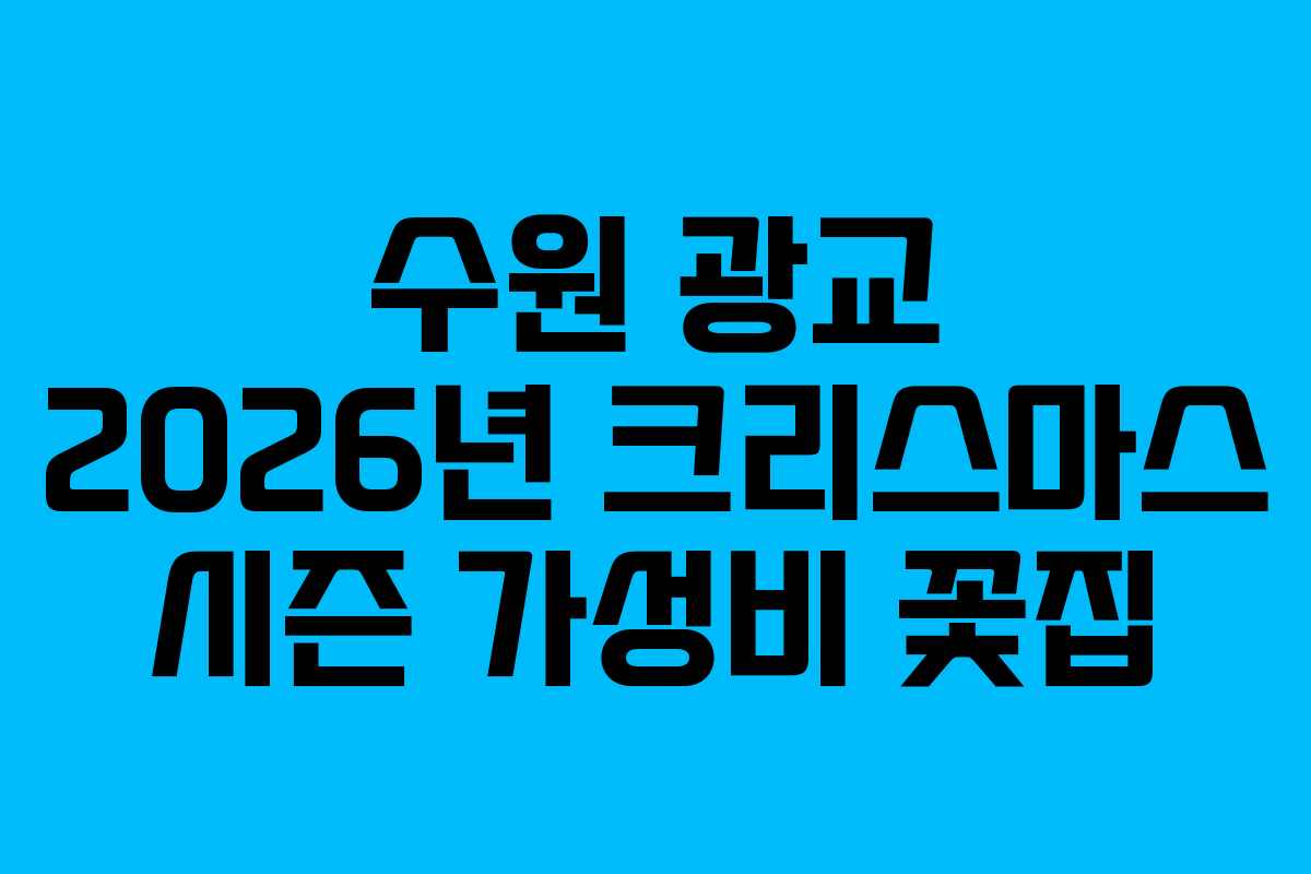 수원 광교 2026년 크리스마스 시즌 가성비 꽃집