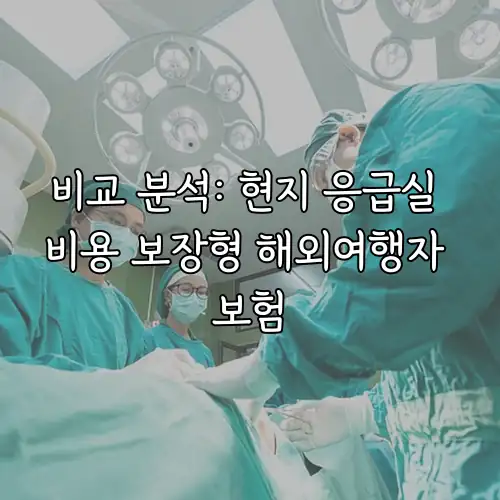 비교 분석: 현지 응급실 비용 보장형 해외여행자 보험