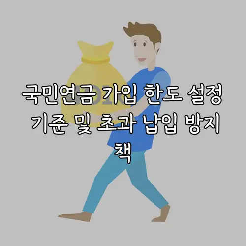 국민연금 가입 한도 설정 기준 및 초과 납입 방지책